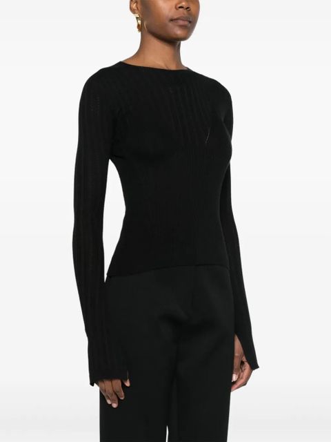 Lanvin ribbed-knit jumper - Black