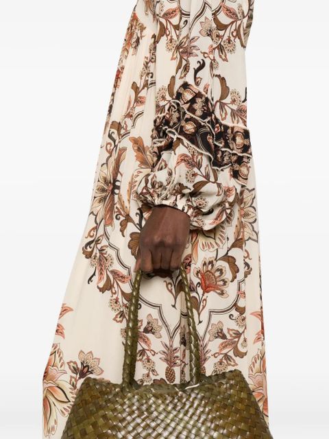 FARM Rio Majestic Garden ruffled floral-print dress - Neutrals