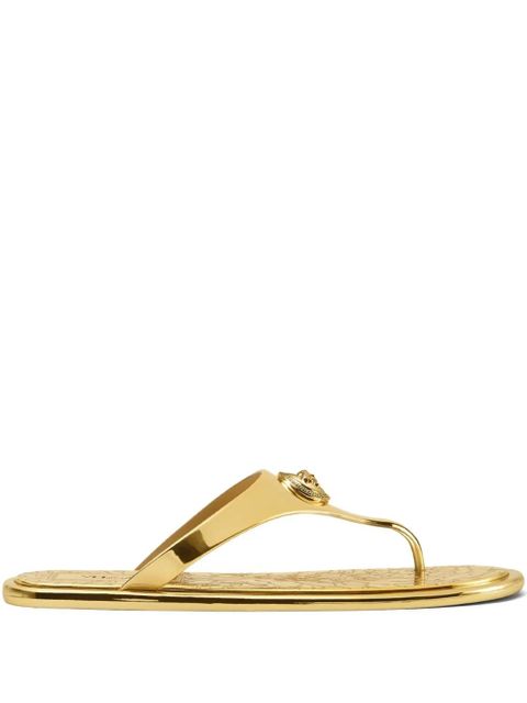 Versace Alia metallic flat sandals - Gold - zdjęcie produktu nr 1