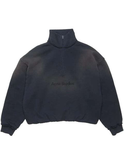 Acne Studios logo-embroidered sweatshirt - Blue - zdjęcie produktu nr 1
