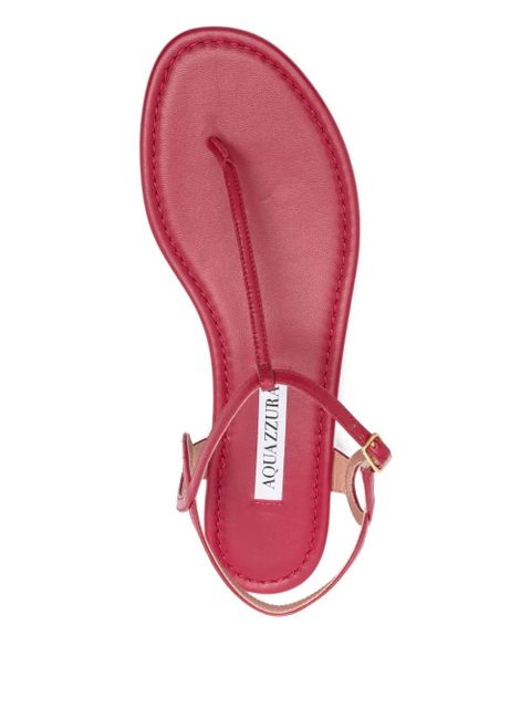 Aquazzura Almost Bare leather T-bar sandals - Red