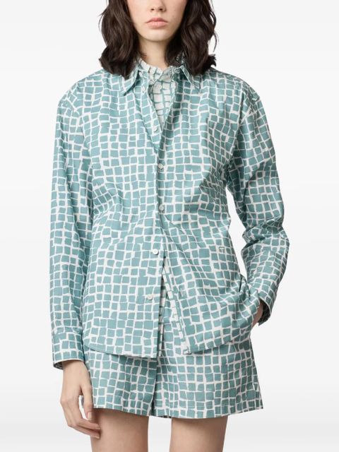 Tod's printed belt shirt - Blue