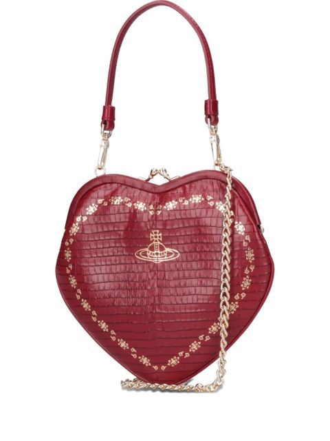 Vivienne Westwood Belle Heart Frame crocodile-effect tote bag - Red - zdjęcie produktu nr 1