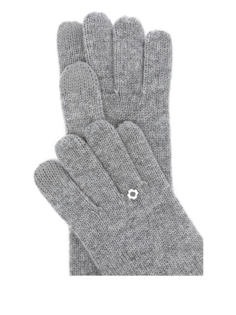 Maje flower-embellished wool gloves - Grey - zdjęcie produktu nr 2
