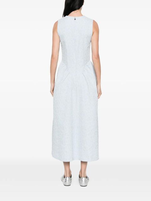 ROTATE BIRGER CHRISTENSEN jacquard crew-neck midi dress - Blue