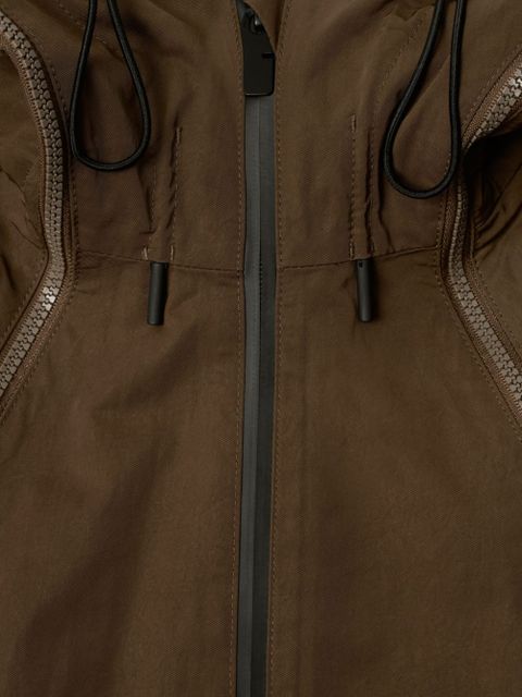 Burberry hooded parka coat - Brown