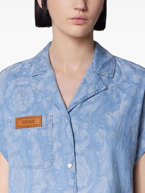 Versace Barocco-print shirt - Blue