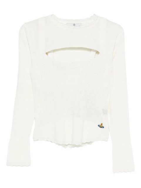 Vivienne Westwood cut-out knitted top - Neutrals - zdjęcie produktu nr 1