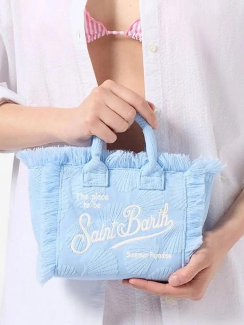 MC2 Saint Barth mini Vanity shell-embossed tote bag - Blue - zdjęcie produktu nr 2