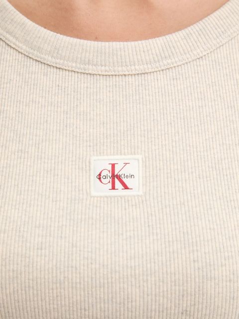 Calvin Klein Jeans t-shirt damski kolor beżowy LV047C200G