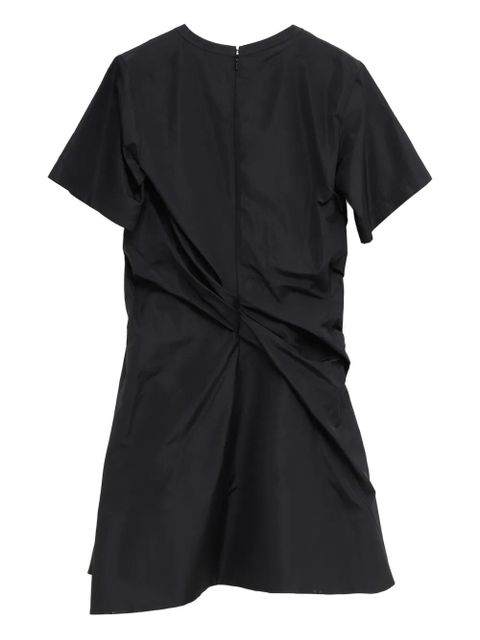 LOEWE draped short-sleeved dress - Black