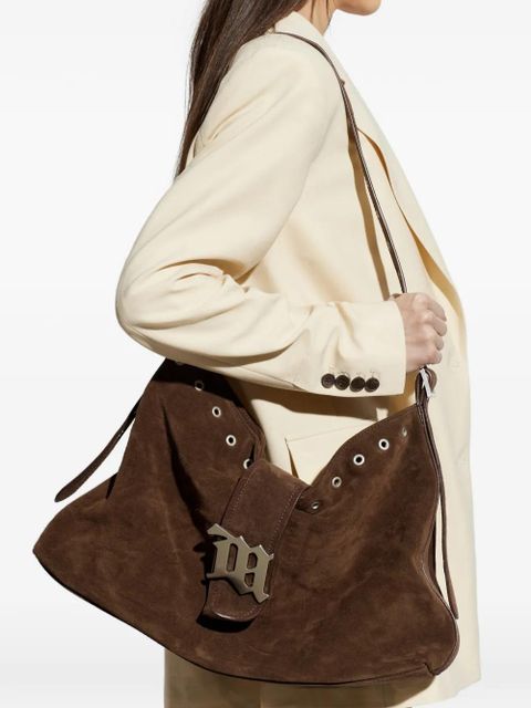 MISBHV eyelet-trim logo-plaque shoulder bag - Brown - zdjęcie produktu nr 2