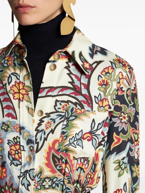 ETRO paisley print shirt dress - Neutrals