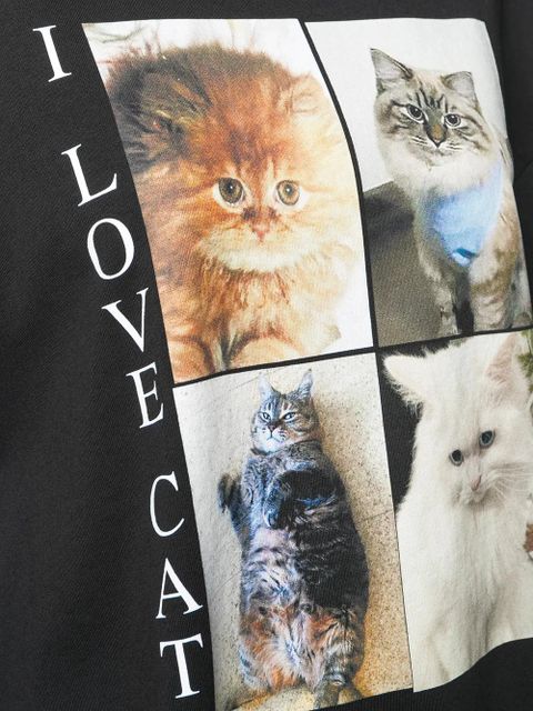Balenciaga I Love Cats printed T-Shirt - Black