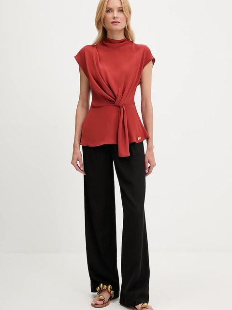 Karl Lagerfeld bluzka damska kolor pomarańczowy gładka A3W11017 - zdjęcie produktu nr 2