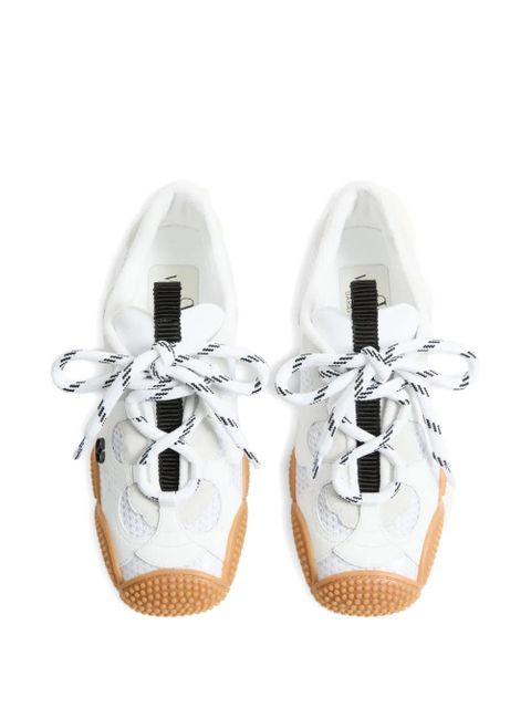 Valentino Garavani Amphibia sneaker in rubberized calfskin and split leather - White