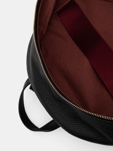 Coccinelle plecak skórzany NORY damski kolor czarny duży gładki E1 U45 14 01 01