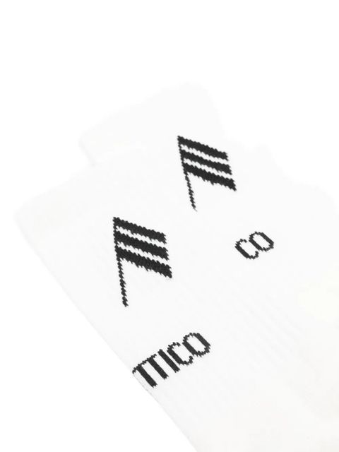 The Attico logo socks - White