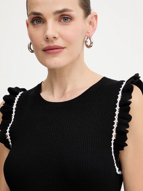 Morgan sukienka kolor czarny midi dopasowana RMSAGA