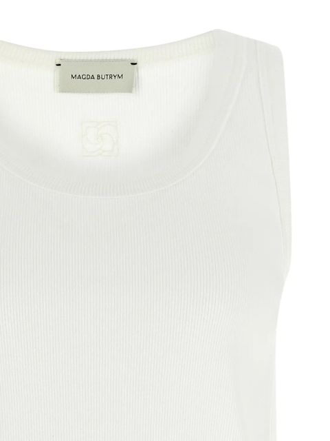 Magda Butrym ribbed crochet-trimmed top - White - zdjęcie produktu nr 2