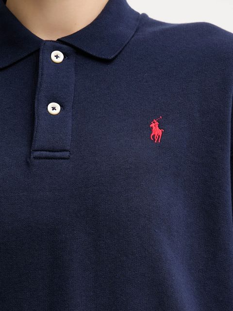 Polo Ralph Lauren bluza damska kolor granatowy gładka 211965097