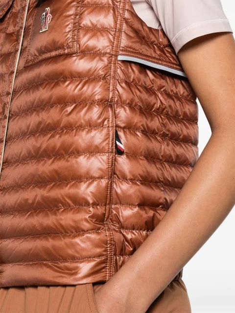 Moncler Grenoble Gumiane quilted down gilet - Red
