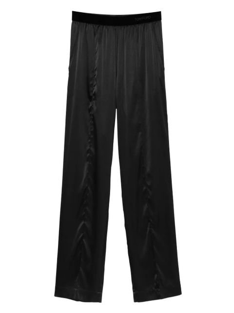 TOM FORD logo silk pajama trousers - Black - zdjęcie produktu nr 1