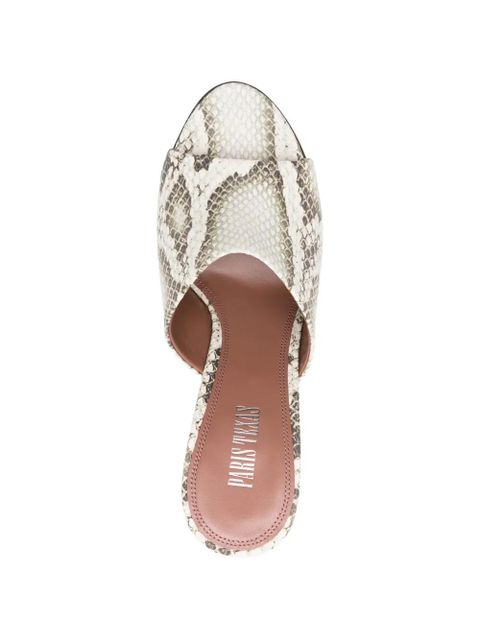 Paris Texas Nina snake-effect sandals - Neutrals
