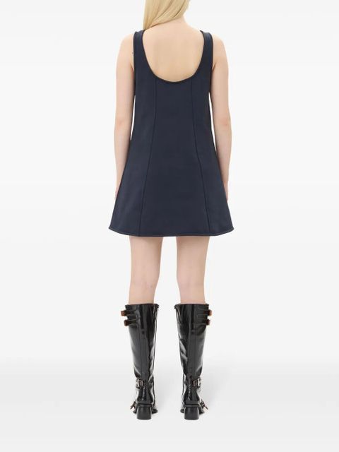 GANNI button-fastening mini dress - Blue