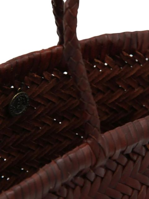 DRAGON DIFFUSION small Triple Jump leather tote bag - Brown