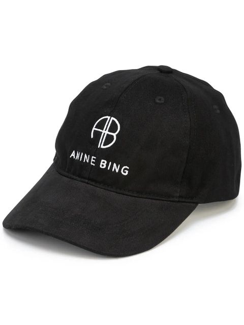ANINE BING Jeremy embroidered-logo baseball cap - Black - zdjęcie produktu nr 1