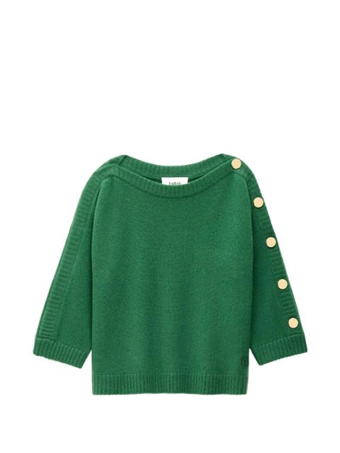 Ba&Sh Classy buttoned-sleeve jumper - Green - zdjęcie produktu nr 1
