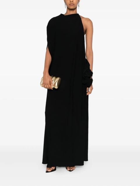 Magda Butrym one-shoulder ruffle detail dress - Black