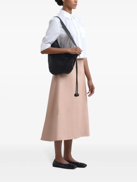 Marni A-Line leather midi skirt - Pink