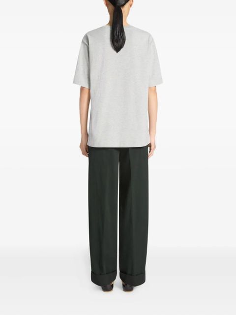 DRIES VAN NOTEN button-embellishment cotton T-shirt - Grey