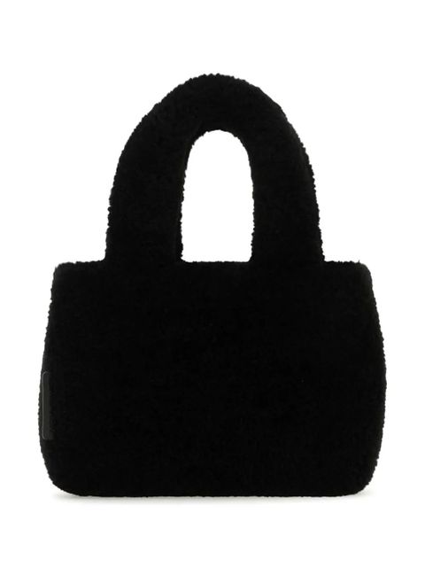 Amina Muaddi Amini Giuly shearling tote bag - Black - zdjęcie produktu nr 1