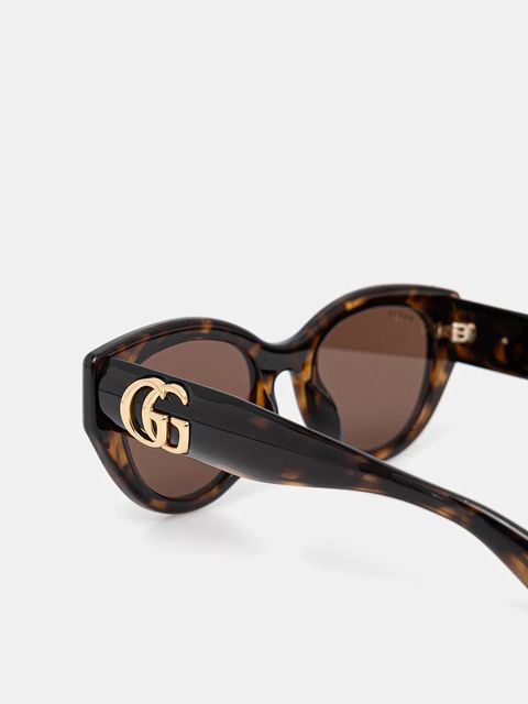 Gucci okulary przeciwsłoneczne damskie kolor brązowy GG1976SK