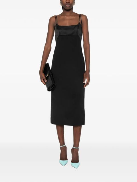 TOM FORD midi strap square neck dress - Black - zdjęcie produktu nr 2