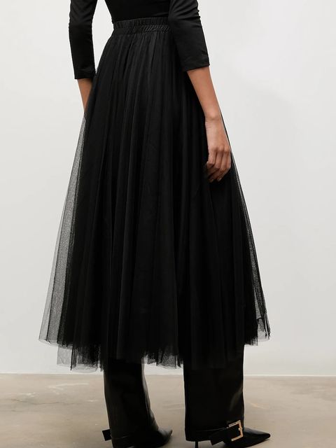 Answear.LAB spódnica kolor czarny maxi rozkloszowana - zdjęcie produktu nr 2