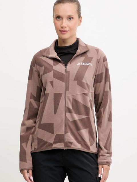 adidas TERREX bluza sportowa Multi damska kolor brązowy wzorzysta JN0997 - zdjęcie produktu nr 1
