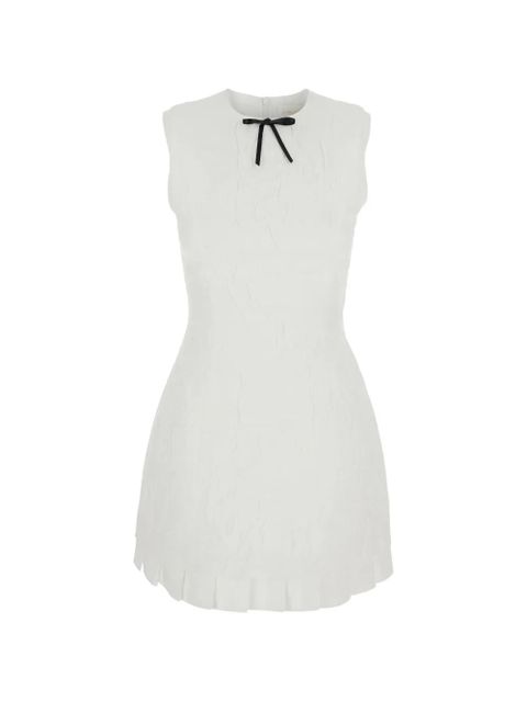 SHUSHU/TONG tie-detail sleeveless pleated mini dress - White - zdjęcie produktu nr 1