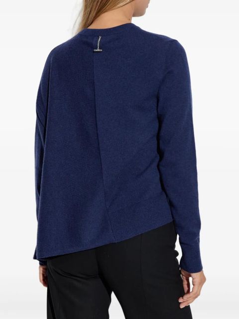 Alexander McQueen asymmetric cashmere sweater - Blue