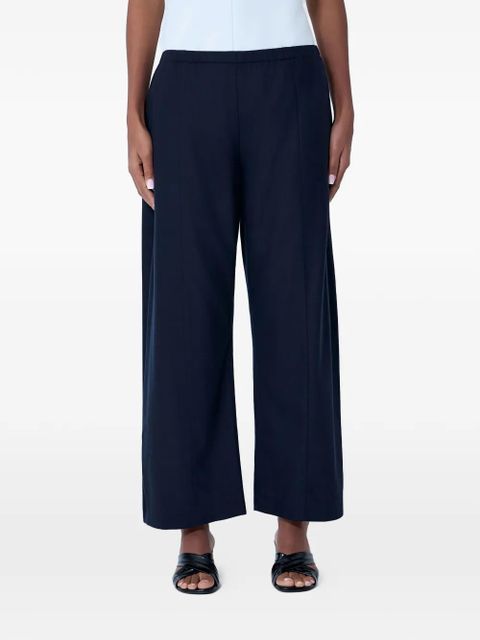 KHAITE elasticated wide-leg palazzo pants - Blue - zdjęcie produktu nr 1