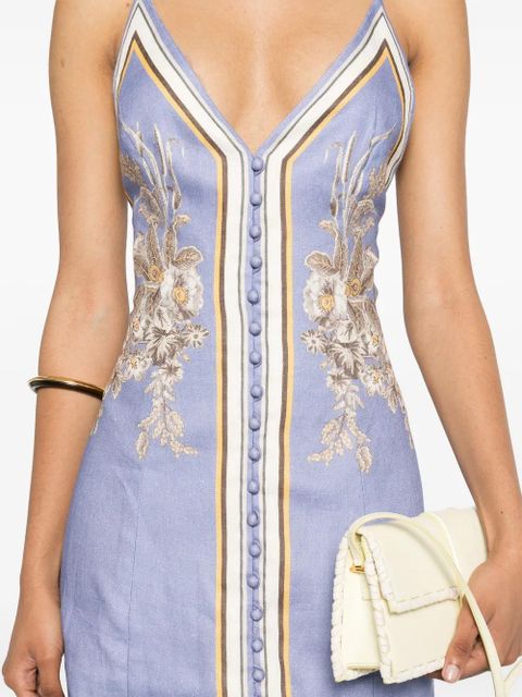 ZIMMERMANN Ottie linen maxi dress - Blue