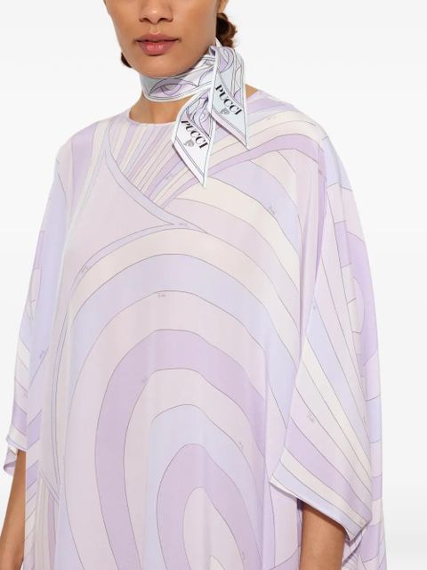 PUCCI Rombi-print silk scarf - Purple