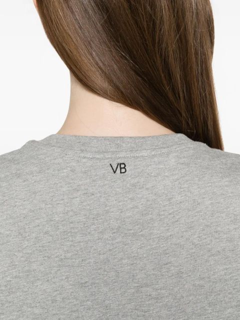 Victoria Beckham cuffed sleeve T-shirt - Grey