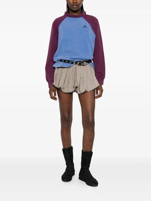 SHUSHU/TONG raglan-sleeve logo-embroidered sweater - Blue - zdjęcie produktu nr 2