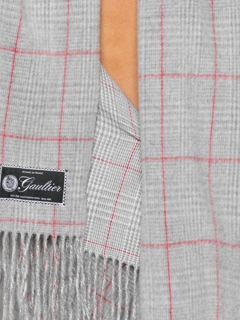 Jean Paul Gaultier fringed plaid dress - Grey