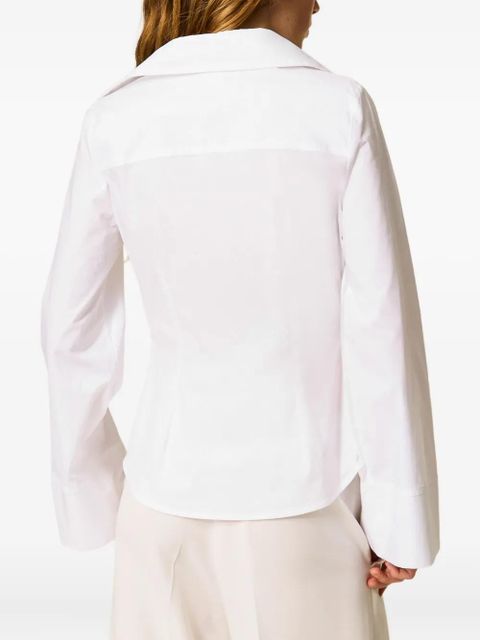 TWINSET draped button-down shirt - White