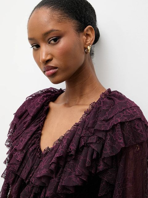 Answear.LAB bluzka damska kolor bordowy